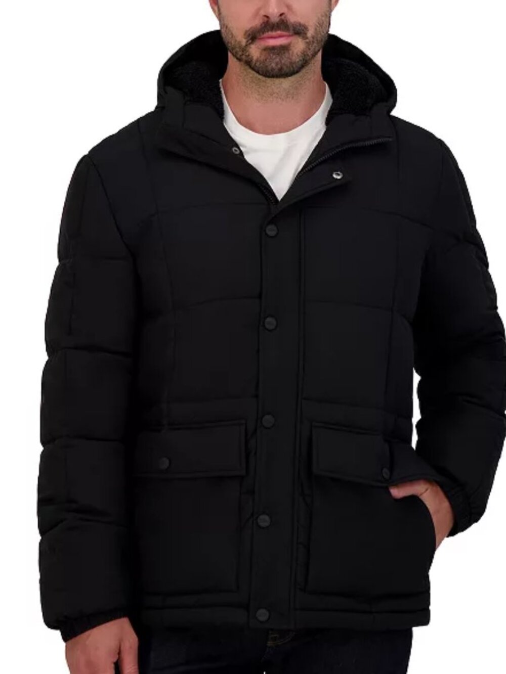 Men's ZeroXposur Quilted Heavy Weight Puffer Jacket, Size: Medium, Black